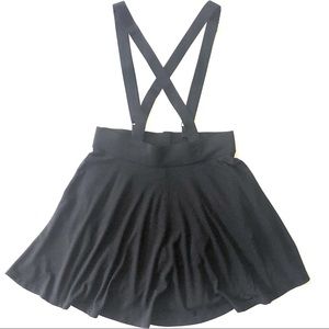 Hot Topic Black Suspender Circle Skirt